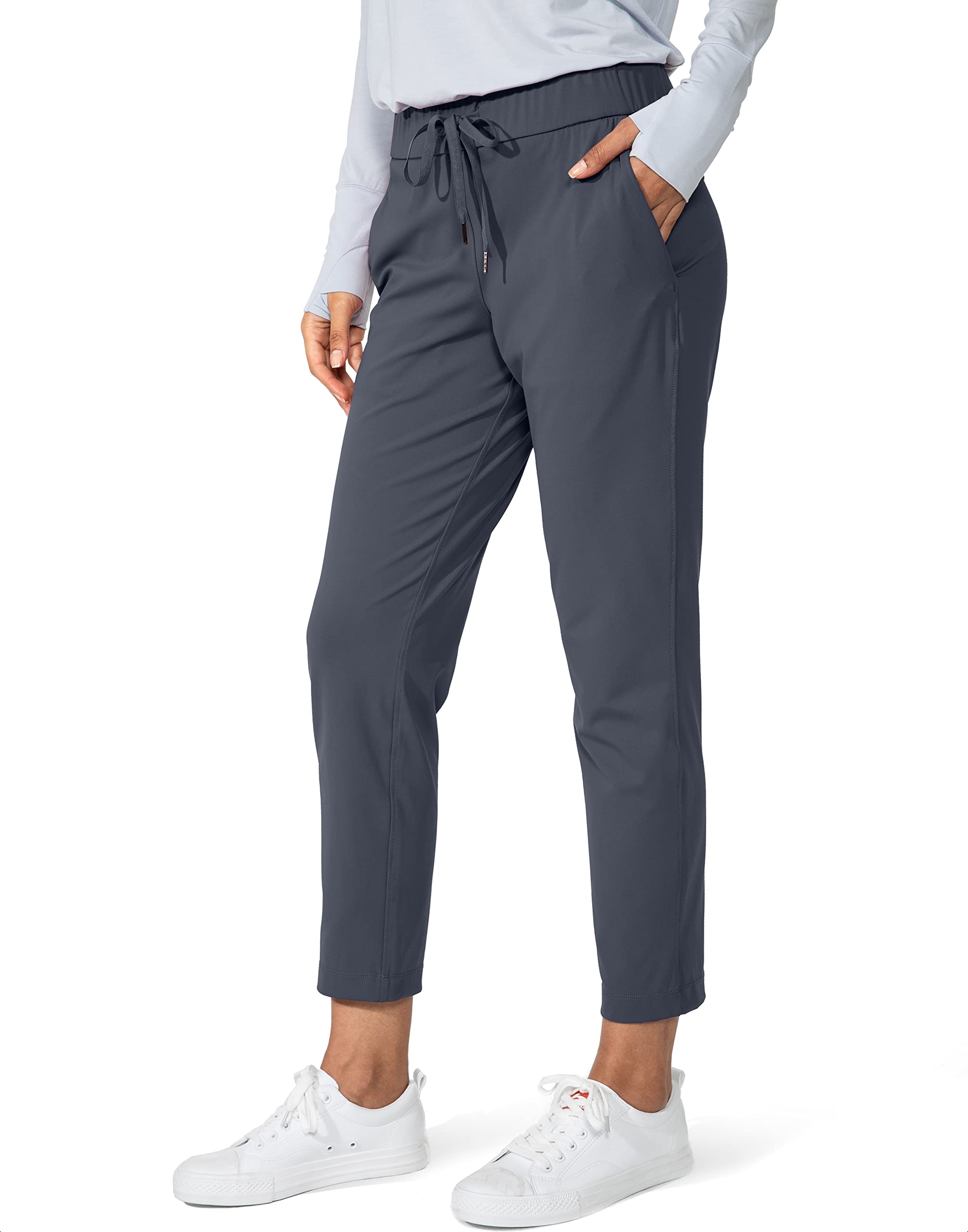 7/8 Stretch Ankle Pants with Pockets
