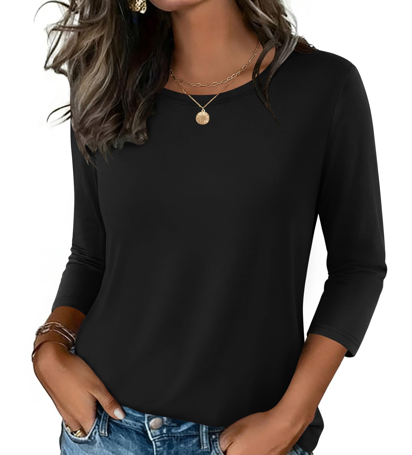 3/4 Sleeve Tunic Tee