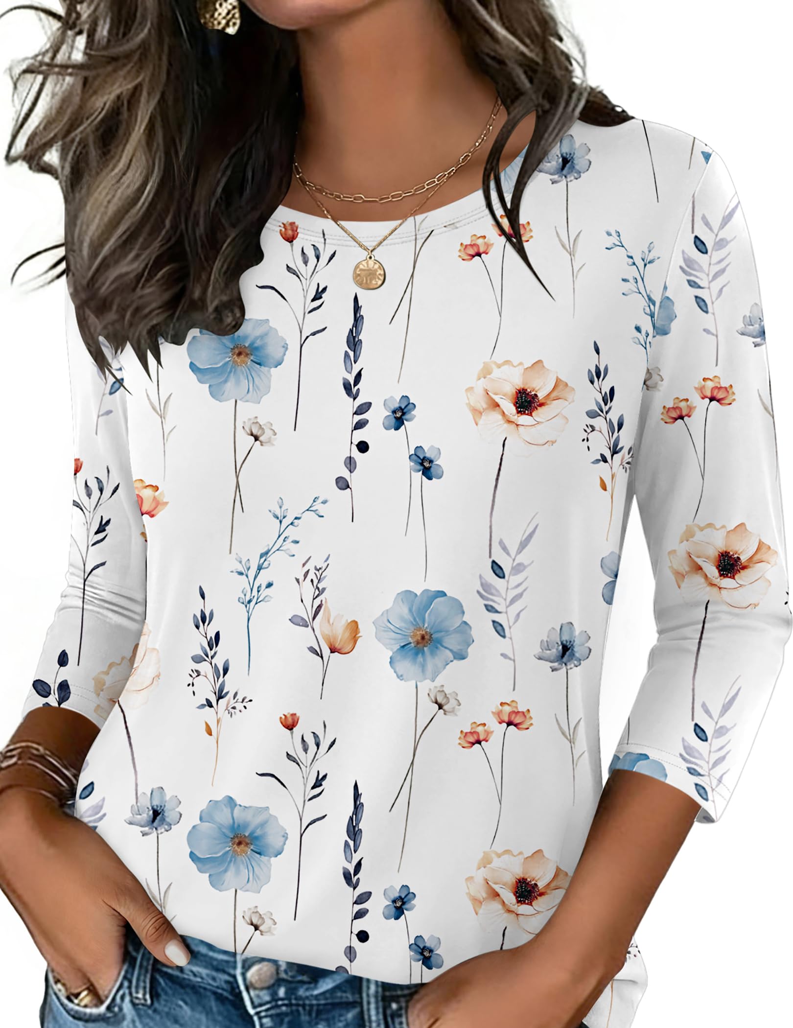 3/4 Sleeve Tunic Tee