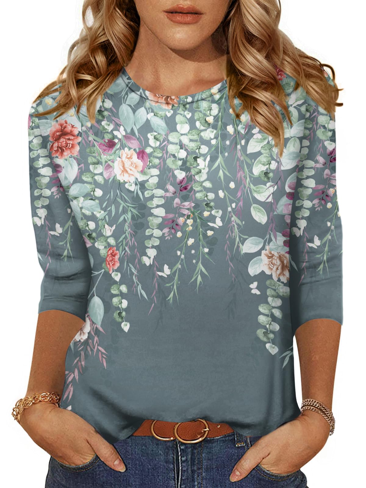 3/4 Sleeve Tunic Tee