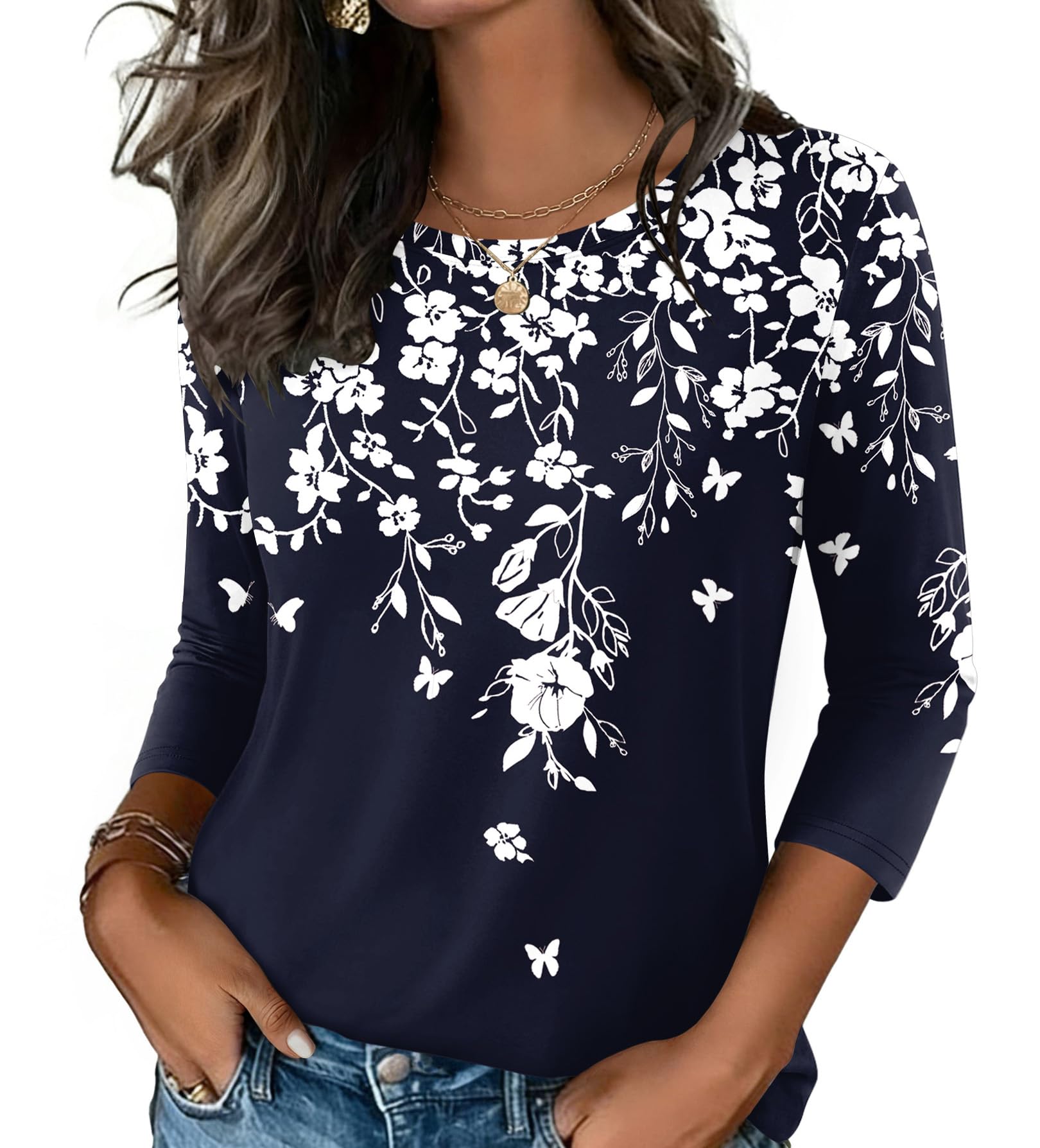 3/4 Sleeve Tunic Tee