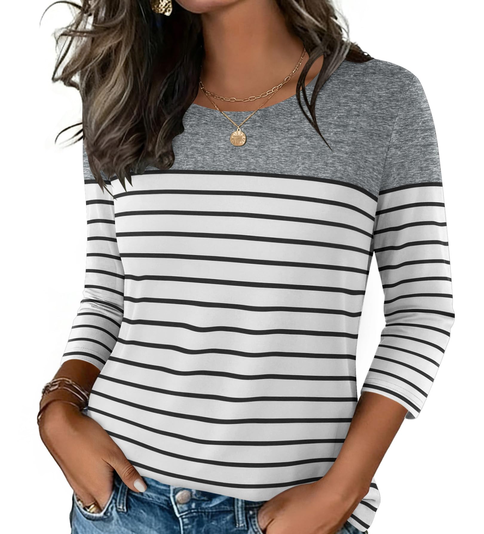 3/4 Sleeve Tunic Tee