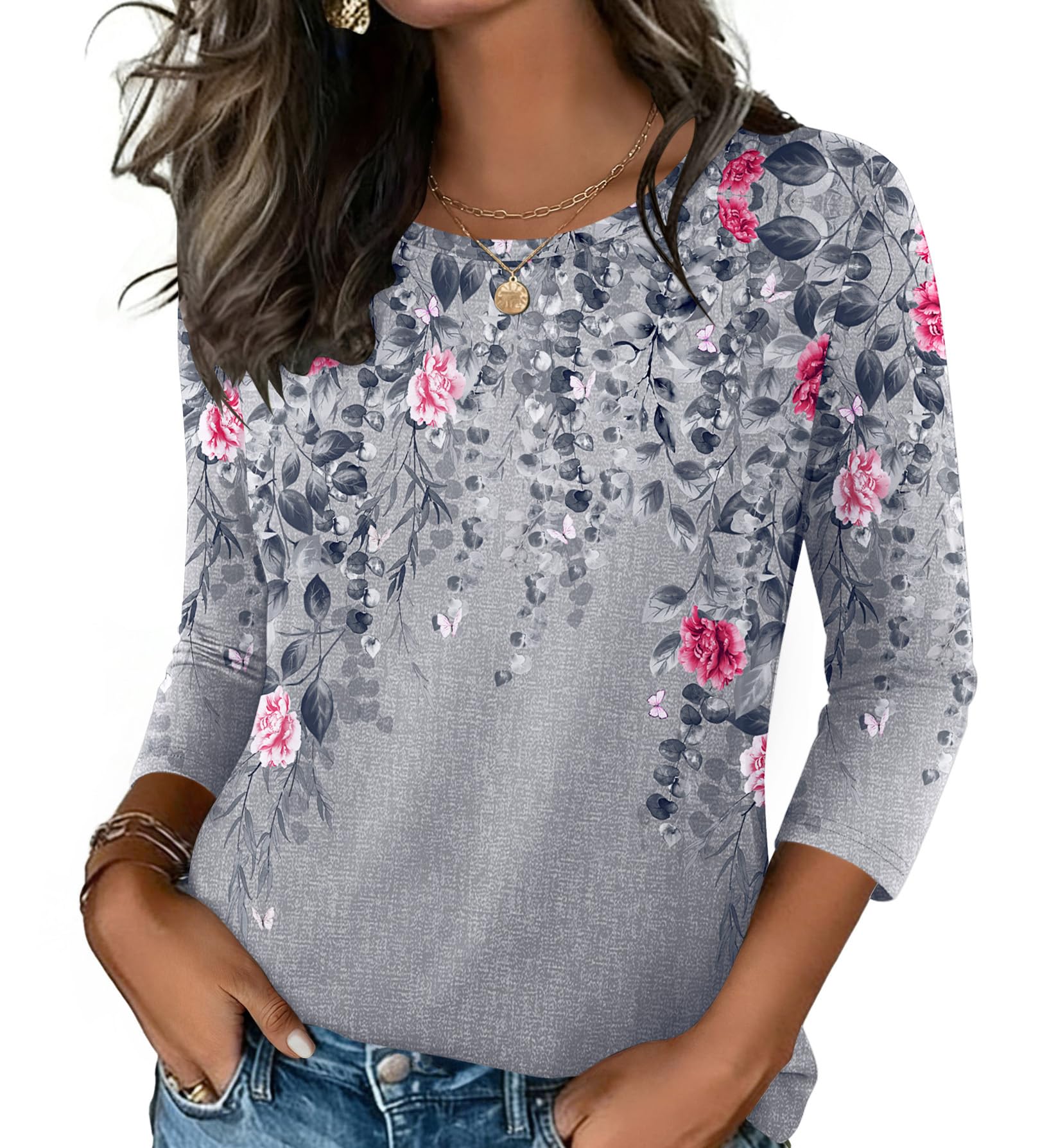 3/4 Sleeve Tunic Tee