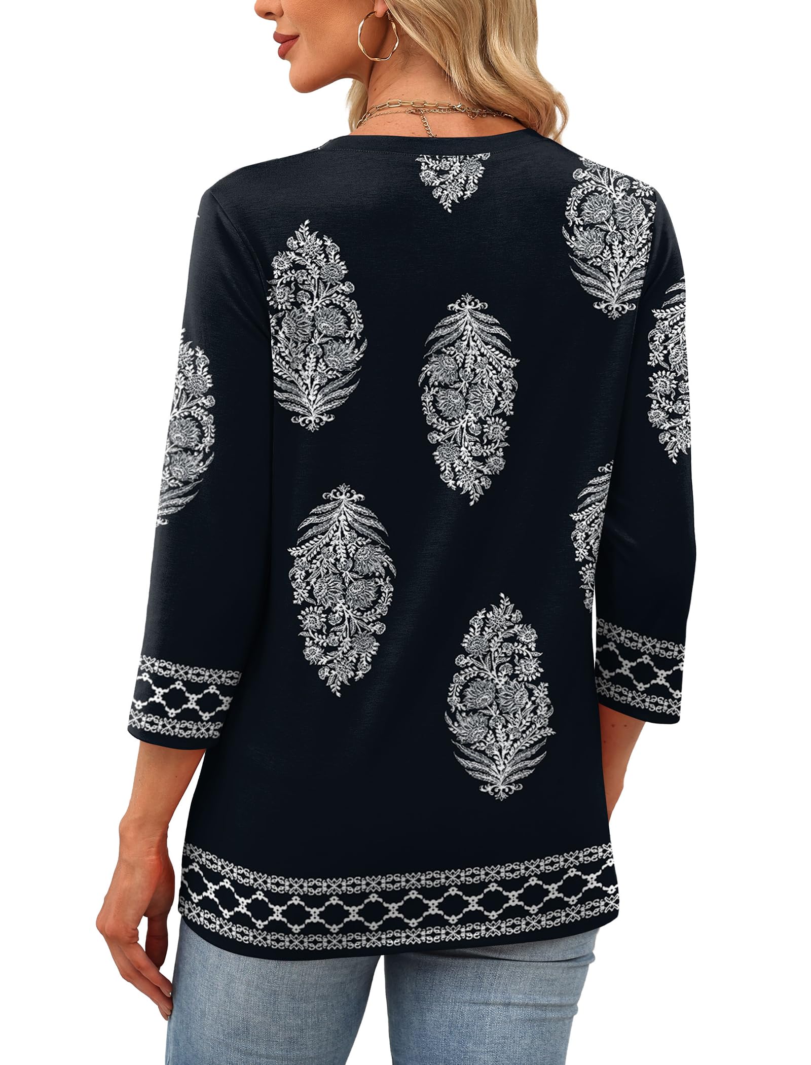 3/4 Sleeve Loose Fit Blouse