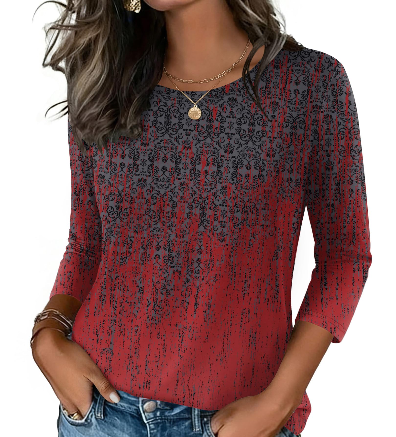 3/4 Sleeve Tunic Tee