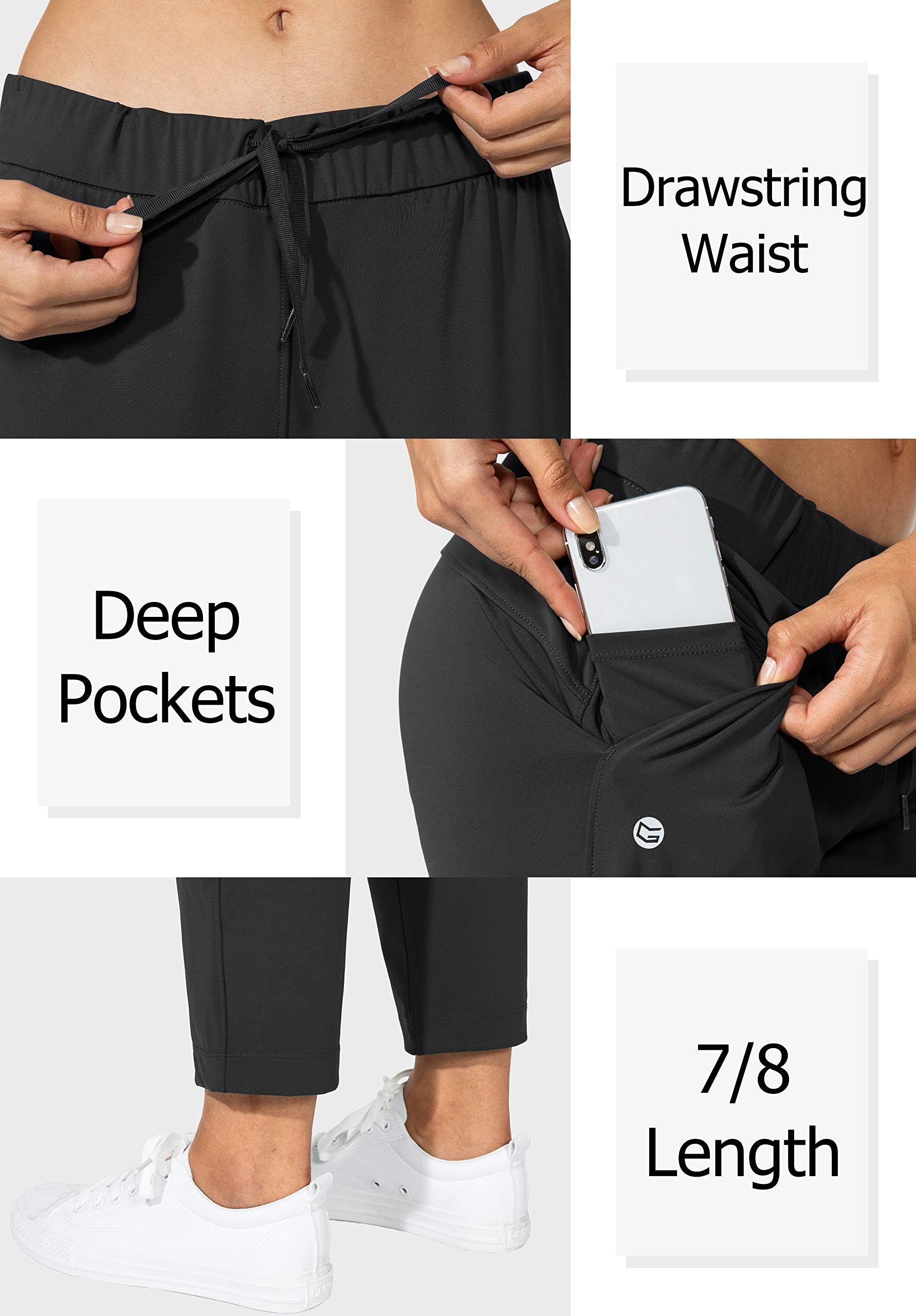 7/8 Stretch Ankle Pants with Pockets