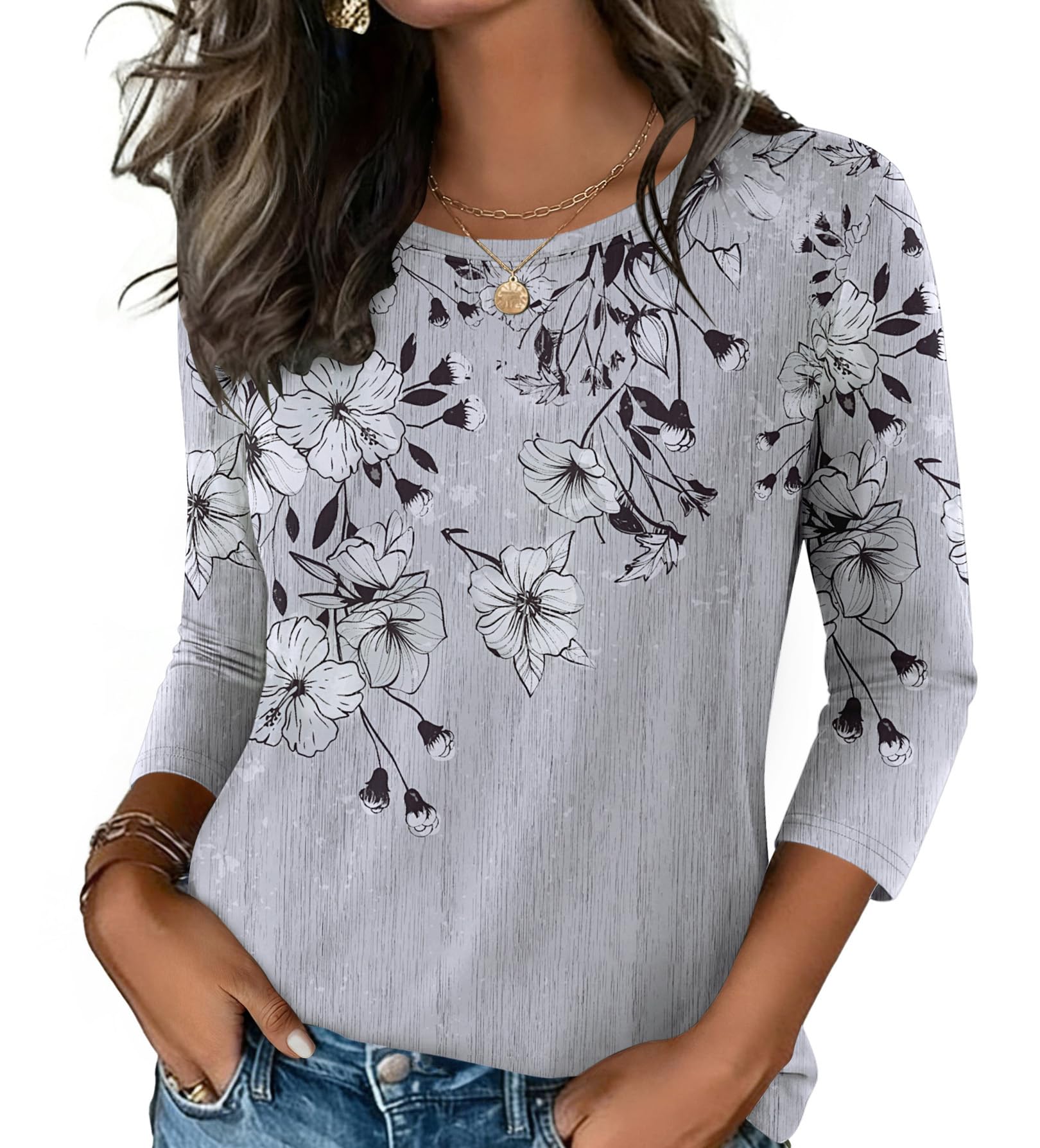 3/4 Sleeve Tunic Tee