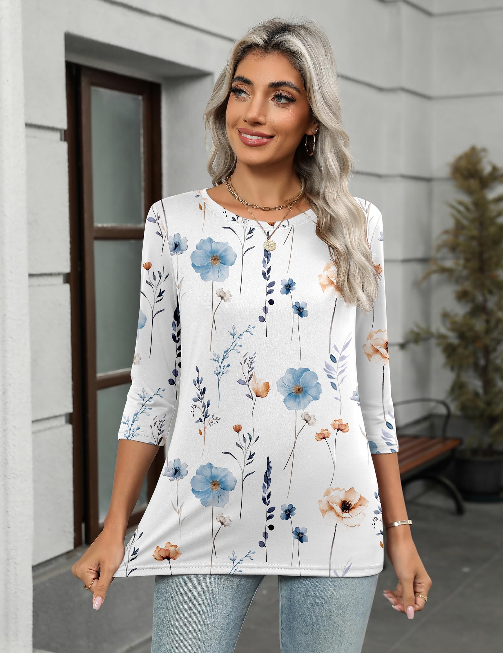 3/4 Sleeve Tunic Tee