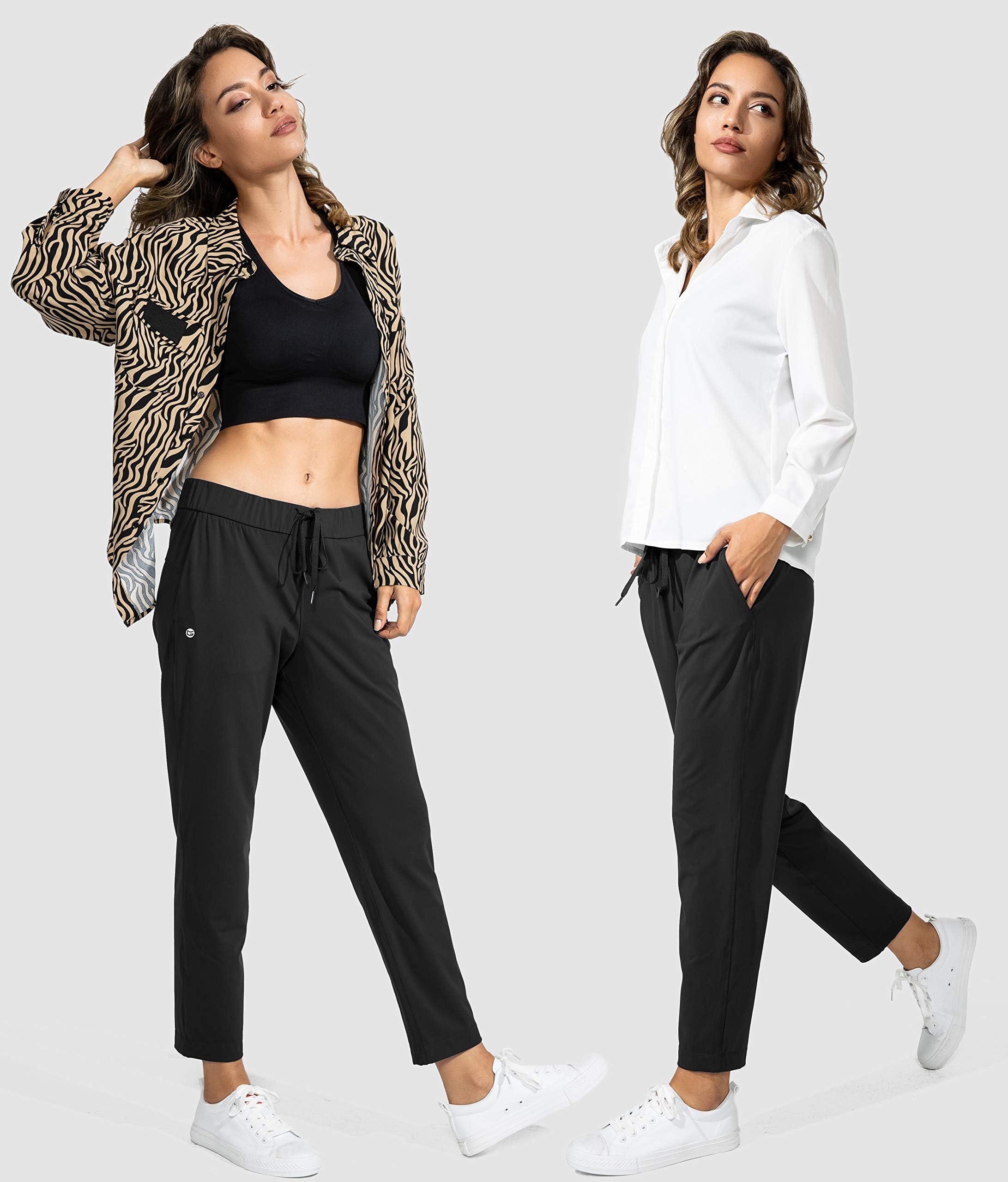 7/8 Stretch Ankle Pants with Pockets