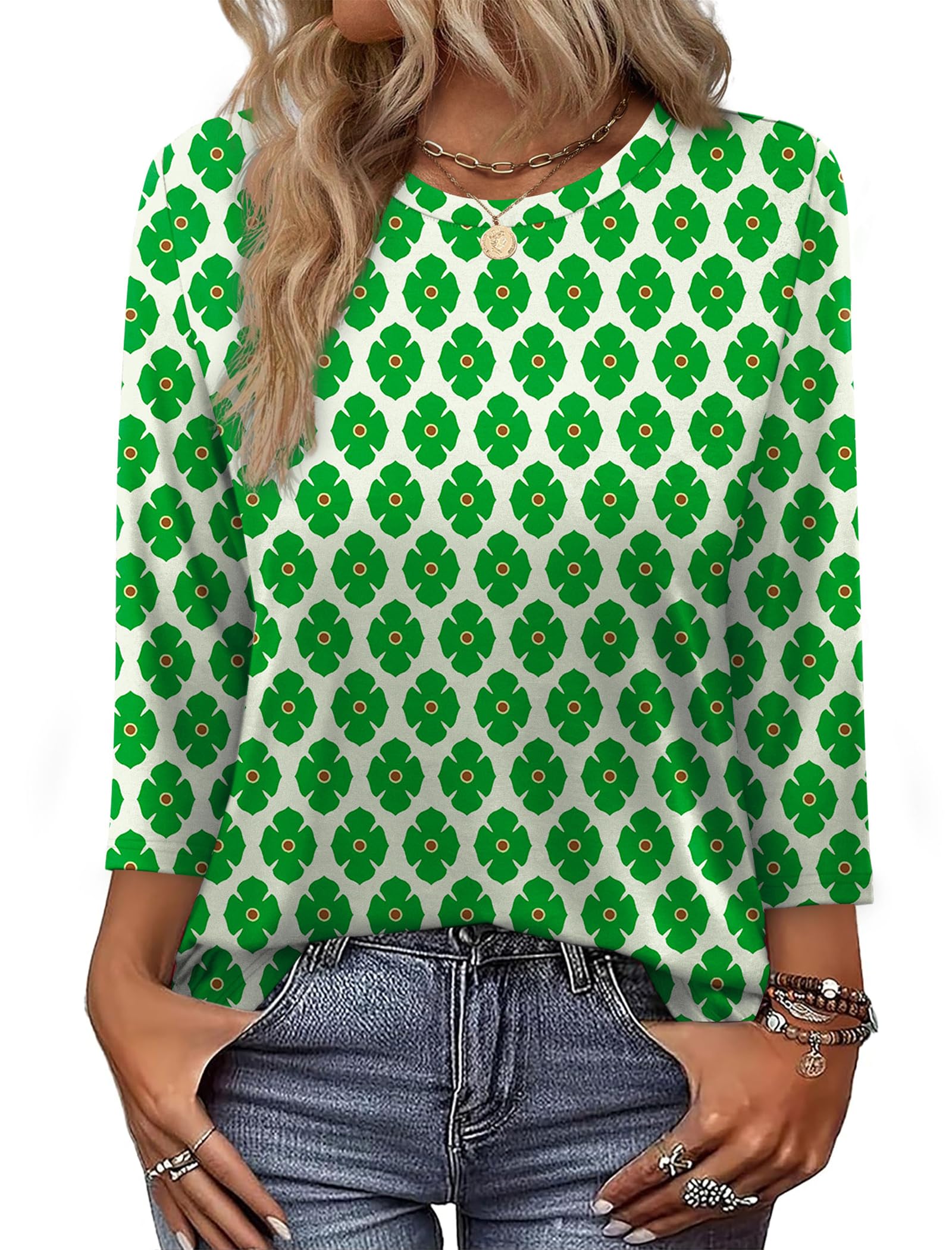 3/4 Sleeve Loose Fit Blouse