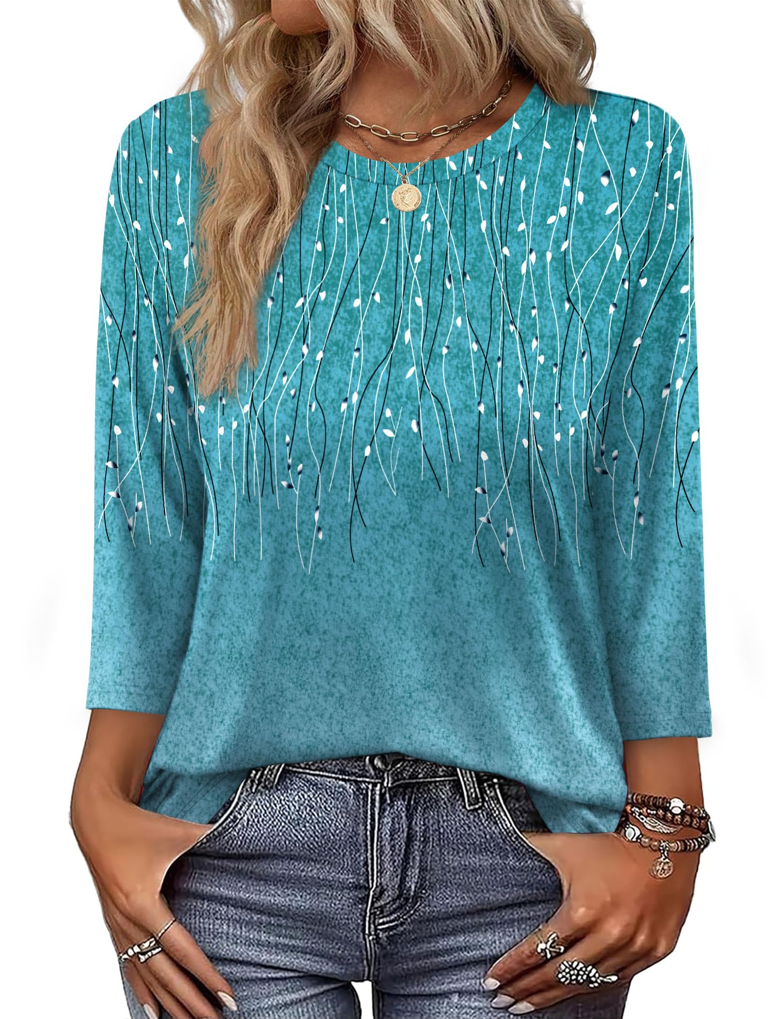3/4 Sleeve Loose Fit Blouse
